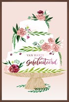 felicitatiekaart chocolade huwelijk taart